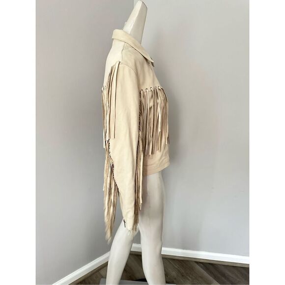 NWOT UNDERSTATED LEATHER Mustang Jacket in Marshmellow $495 - Picture 7 of 9